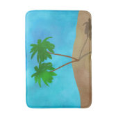 Waterverf Palm Beach Scene Collage Badmat (Voorkant Verticaal)