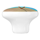 Waterverf Palm Beach Scene Collage Keramische Knop (Zijkant)