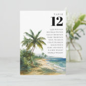 Waterverf Palm Beach Tafelnummer Stoelindeling (Staand voorkant)