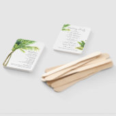 Waterverf Palm Beach Wedding Program Handwaaier (Niet-gemonteerd)