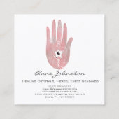 Waterverf Palm en Star Square Visitekaartje (Achterkant)