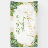 Waterverf Palm Floral Spandoek (Verticaal)