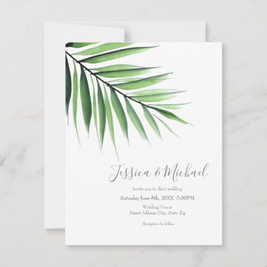 Waterverf Palm Kaart (Voorkant)