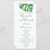 Waterverf Palm Leaf - bestemmingsprogramma voor br Programma (Voorkant / Achterkant)