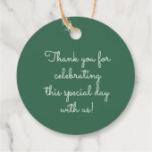 Waterverf Palm Monstera Leaf Tropical Bedankt Bedankjes Labels (Achterkant)