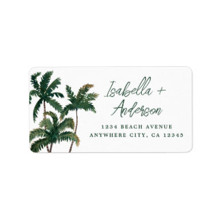 Waterverf Palm retouradres Etiket