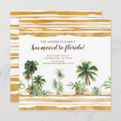 Waterverf Palm Tree Bewegende Aankondiging (Voorkant / Achterkant)