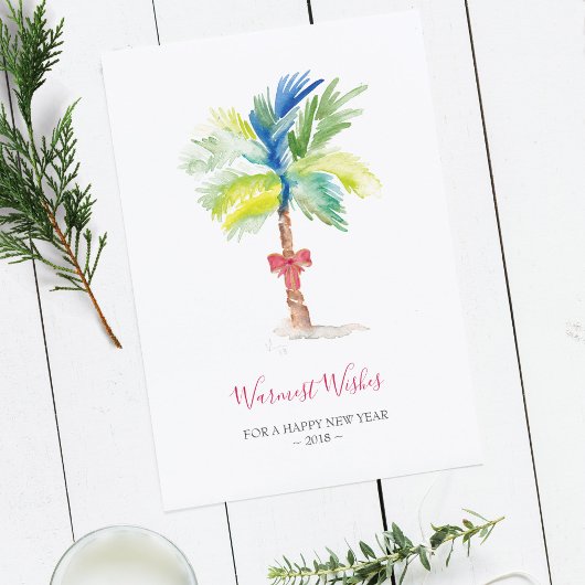 Waterverf Palm Tree Company Holiday Kaart