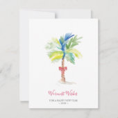 Waterverf Palm Tree Company Holiday Kaart (Voorkant)