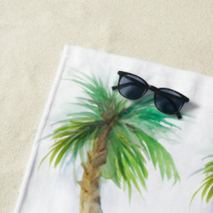 Waterverf Palm Tree Strandlaken