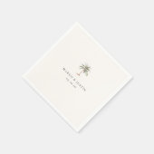 Waterverf Palm Tree Wedding Servet (Hoek)