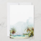 Waterverf Palm Trees Birthday Uitnodiging (Achterkant)