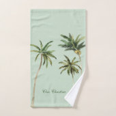 Waterverf Palm Trees Elegant Typografie Tropisch Bad Handdoek (Handdoek)