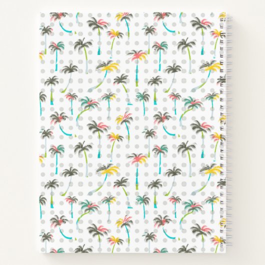 Waterverf Palm Trees Notitieboek (Achterkant)