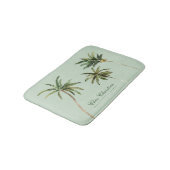 Waterverf Palm Trees Tropisch Gepersonaliseerd Badmat (Gekanteld)