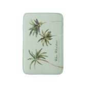 Waterverf Palm Trees Tropisch Gepersonaliseerd Badmat (Voorkant Verticaal)