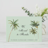 Waterverf Palm Trees wijziging adreskaart (Staand voorkant)