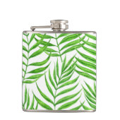 Waterverf palmbladeren heupfles (Voorkant)