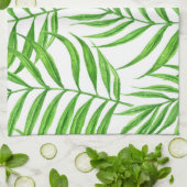 Waterverf palmbladeren theedoek (Gevouwen)