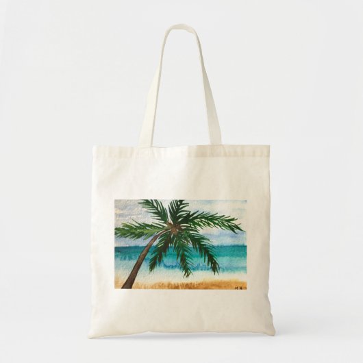 Waterverf palmbomen zee hawaï tote bag (Voorkant)
