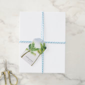 Waterverf palmboom Beach Weddenschap Cadeaulabel (Met Touw)