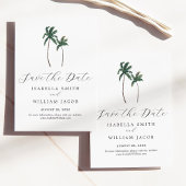 Waterverf Palmboom Save The Date