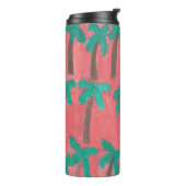 Waterverf palmboom thermosbeker (Gedraaid links)