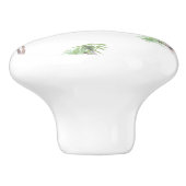 Waterverf palmboomklep keramische knop (Zijkant)