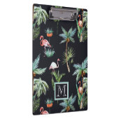 Waterverf palmpatroon | Voeg je Initiaal toe Klembord (Rechts)