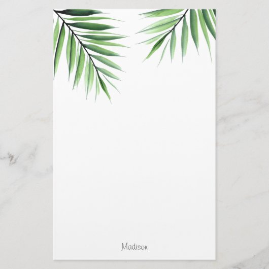 Waterverf Palms Briefpapier (Voorkant)