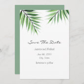 Waterverf Palms Save The Date (Voorkant / Achterkant)
