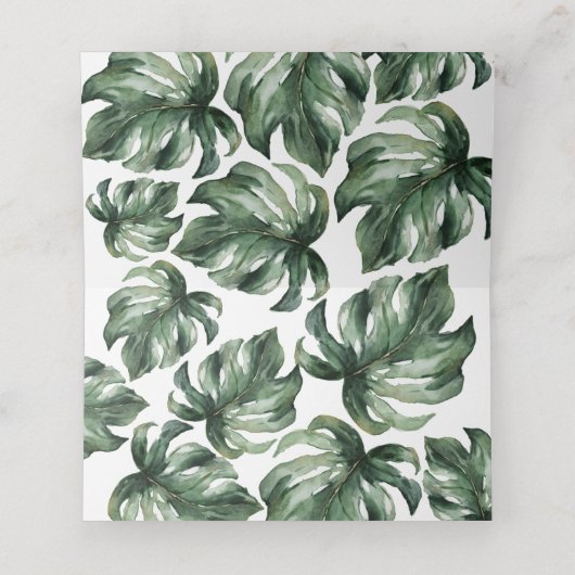 waterverf palmtafel-plaatje (Binnenkant ongevouwen)