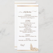 Waterverf Pampa Grass Wedding Menu (Voorkant / Achterkant)
