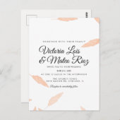 Waterverf Pampas Leaf Silhouette Wedding Invitati Briefkaart (Voorkant / Achterkant)
