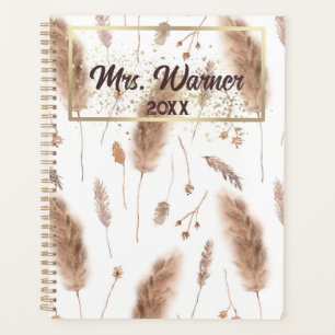 Waterverf Pampas Personalized Teacher Gift Plan Planner