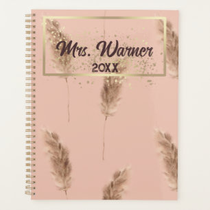 Waterverf Pampas Personalized Teacher Gift Planner