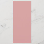 waterverf pampas stoffige roze bloemenbruiloft menu (Achterkant)