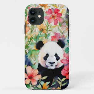 Waterverf Panda Beer iPhone 11 Hoesje