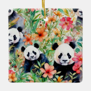 Waterverf Panda Beer Keramisch Ornament