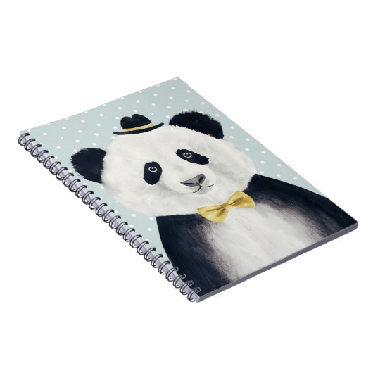Waterverf Panda Beer Notitieboek (Rechterzijde)
