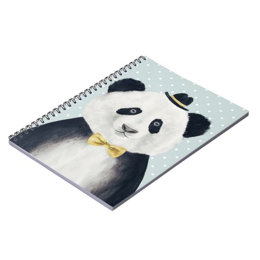 Waterverf Panda Beer Notitieboek (Linkerzijde)