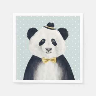 Waterverf Panda Beer Servet