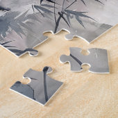 Waterverf panda en bamboe legpuzzel (Zijkant)