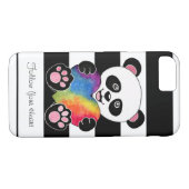 Waterverf Panda met regenbooghart Case-Mate iPhone Case (Achterkant (Horizontaal))