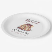 Waterverf Pannenkoeken Verjaardagsfeest Papieren Bordje (Gekanteld)