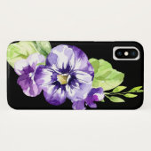 Waterverf Pansies Cel Telefoontas Case-Mate iPhone Case (Achterkant (horizontaal))