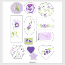 Waterverf Pansy and Blueberry Scrapbook