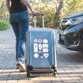 Waterverf Pansy and Blueberry Scrapbook Sticker (Koffer Insitu)