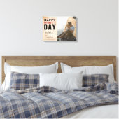 Waterverf Papa Happy Vader's Dag Foto Canvas Afdruk (Insitu (Slaapkamer))