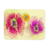 Waterverf papaver 2 magneet (Horizontaal)